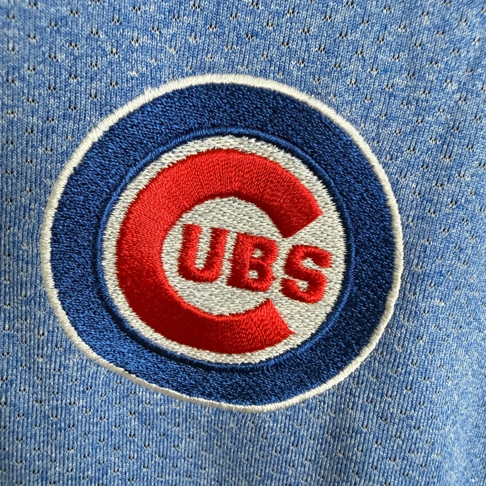 Antigua Chicago Cubs Polo L Blue MLB Performance Gameday Sporty Athleisure - Picture 3 of 9